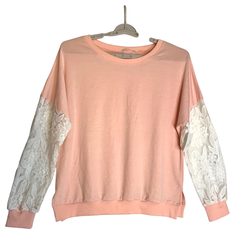 Tea Time Blush Pink Sweater size Large By Olivia Concealed Boutique NWT